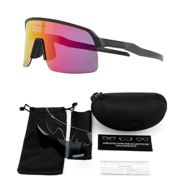 Image of Cycling Sunglasses Bike Eyewear Full frame TR9O Black polarized lens Outdoor Sport Sunglasses 3PCS Lens model 9463 MTB Cycle Goggl319A