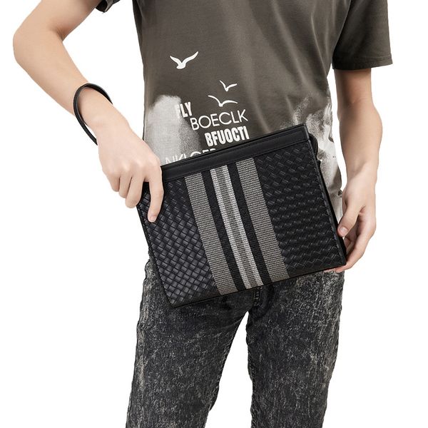sales men shoulder bags 2 color trend woven business handbag large embossed leather envelope bag Joker color matching snake mobile phone coin purse 1025#, Black
sales men shoulder bags 2 color trend woven business handbag large embossed leather envelope bag Joker color matching snake mobile phone coin purse 1025#, Black