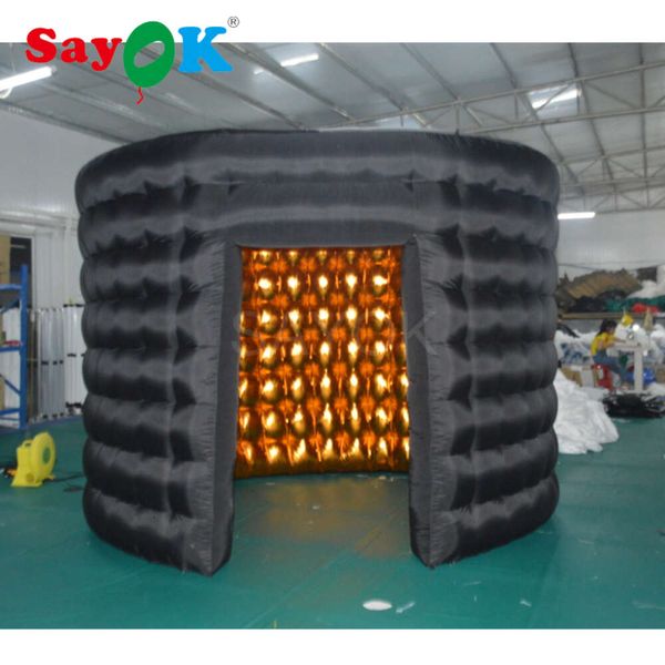 Image of Oval Inflatable Photo Booth Backdrops Enclosure Tent for Party Events Wedding Supplies 360