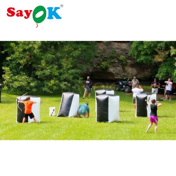 Image of Inflatable Air Bunker PVC Cylinder Bunkers Paintball Shooting with Bow Water Gun Temple Fit for Outdoor Sport Game