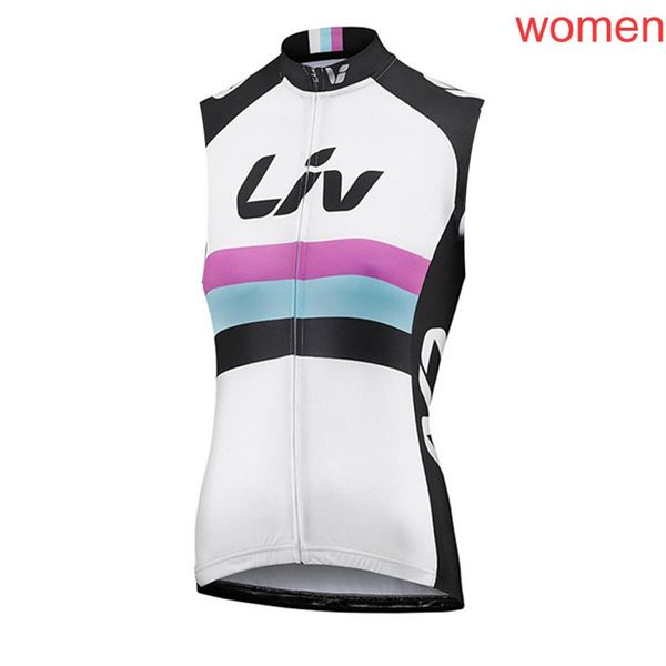 Image of 2021 LIV team Cycling jersey Vest Summer quick-dry Sleeveless bicycle shirt mountain bike clothing Racing Tops Sports Uniform Y210302E