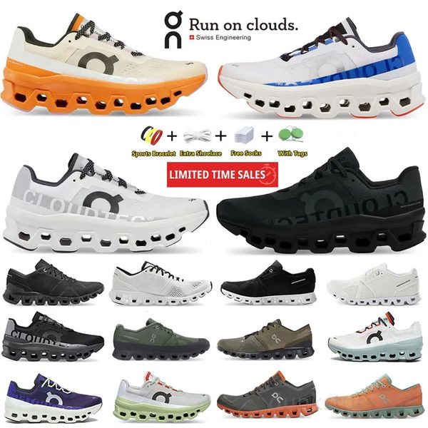 

on cloud casual shoes mens deisgner couds x 1 runnning sneakers federer workout and cross Black White Rust Breathable Sports Trainers lace-up Jogging training Shoe, Color#22