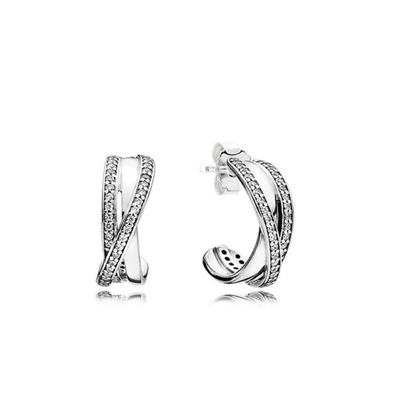 Authentic Entwined Hoop Earrings 925 Sterling Silve Fine Women Earring Compatible European Style Earring Jewelry 280688CZ
Authentic Entwined Hoop Earrings 925 Sterling Silve Fine Women Earring Compatible European Style Earring Jewelry 280688CZ