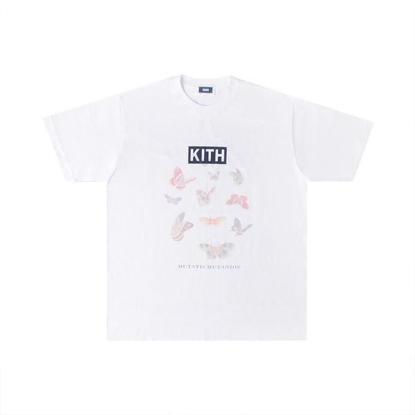 

2023 Summer Mens Designer T Shirts Trends Brand KITH Rabbit Paper Cutting Spider Print Round Neck Loose Casual Cotton T-Shirt Men and Women Graphic Tee d7, 06 white