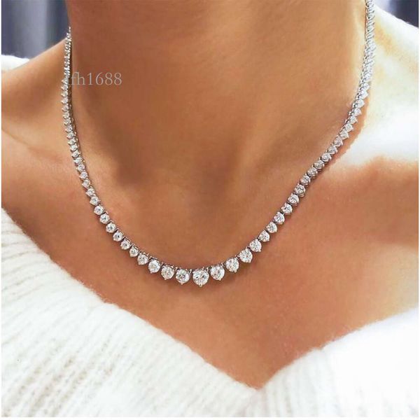 Real 100% Diamond Eternity Tennis Chain Necklace 14K White Gold D-Vvs Round Cut Graduated Moissanite Tennis Chain For Women
Real 100% Diamond Eternity Tennis Chain Necklace 14K White Gold D-Vvs Round Cut Graduated Moissanite Tennis Chain For Women