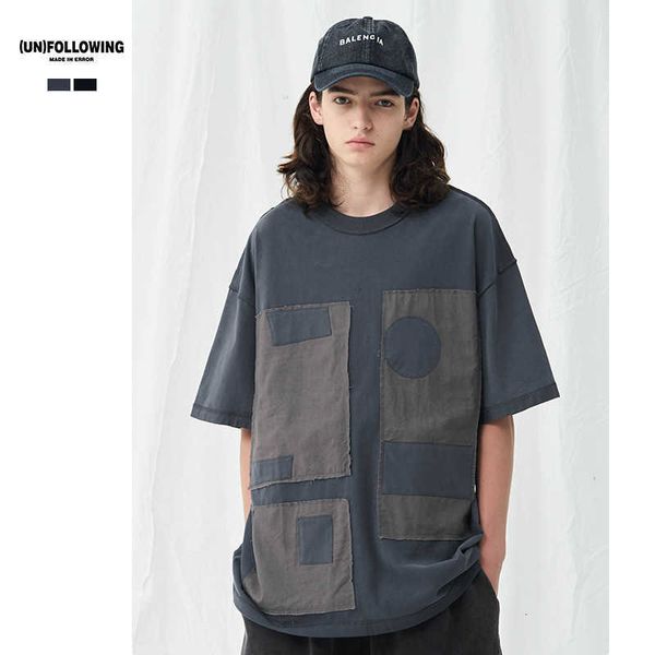 Designer ACW Men's Fashion Tshirt UNF ACW color contrast patch panel reverse wear process cotton loose short sleeve T-shirt lovers China-Chic, Black
Designer ACW Men's Fashion Tshirt UNF ACW color contrast patch panel reverse wear process cotton loose short sleeve T-shirt lovers China-Chic, Black