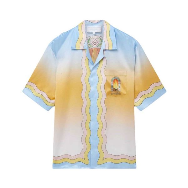 Designer men' Casablanca casual shirt Fanglue casablanca tennis 23 Rainbow Gradient Ball Hawaiian Men' and Women' Casual Shirts High quality cool men' clothing, White4
Designer men' Casablanca casual shirt Fanglue casablanca tennis 23 Rainbow Gradient Ball Hawaiian Men' and Women' Casual Shirts High quality cool men' clothing, White4