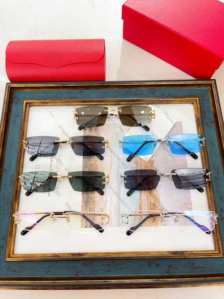 Fashion Designer Cool sunglasses Leopard head frameless Sunglasses men and women fashion versatile ocean film Street glasses
Fashion Designer Cool sunglasses Leopard head frameless Sunglasses men and women fashion versatile ocean film Street glasses