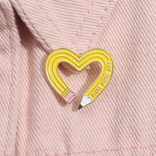 Cute Pencil Shape Metal Badge Brooches Yellow Heart Children Backpack Button Badge European Make More Art Letters Enamel Lapel Pins Jewelry Accessories
Cute Pencil Shape Metal Badge Brooches Yellow Heart Children Backpack Button Badge European Make More Art Letters Enamel Lapel Pins Jewelry Accessories
