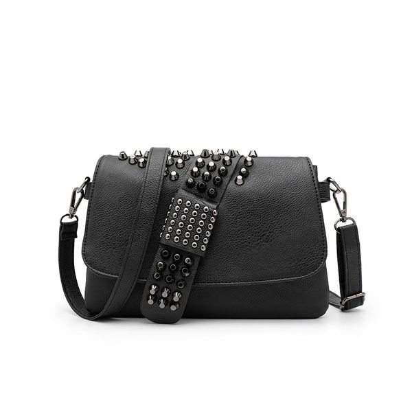 Wholesale factory shoulder bags 2 colors European and American popular rivet envelope bag daily Joker black embossed leather handbag trend skeleton backpack
Wholesale factory shoulder bags 2 colors European and American popular rivet envelope bag daily Joker black embossed leather handbag trend skeleton backpack