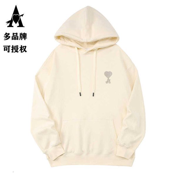 

Designer Amis Men's hoodie Love Sweater Unisex Fashion Brand American Hooded Top Embroidery High quality stylish men's cool hoodie, White wylm6907 logo
