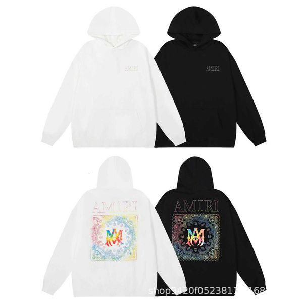 

Designer Amis Men' hoodie 2023 Autumn/Winter New Colorful Pattern Letter Printing Hooded Sweater Unisex Batch High quality Cool men fashion black and white hoodie