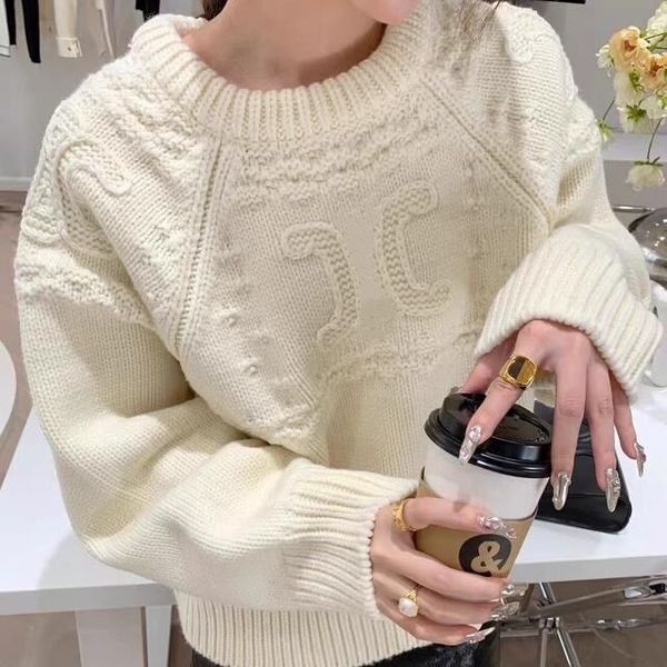 Autumn-winter designer women sweater knit loose jacquard outerwear atmospheric casual fashion, Beige
Autumn-winter designer women sweater knit loose jacquard outerwear atmospheric casual fashion, Beige