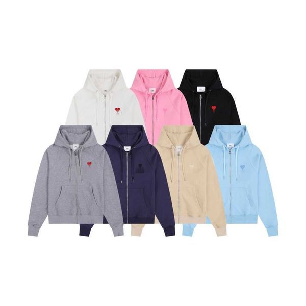 Designer Amis Men' hoodie 23ss Autumn/Winter Fashion Brand AMI Small Love Letter Embroidered Couple Hooded Zipper Loose Cardigan Sweater men fashion hoodie, White
Designer Amis Men' hoodie 23ss Autumn/Winter Fashion Brand AMI Small Love Letter Embroidered Couple Hooded Zipper Loose Cardigan Sweater men fashion hoodie, White
