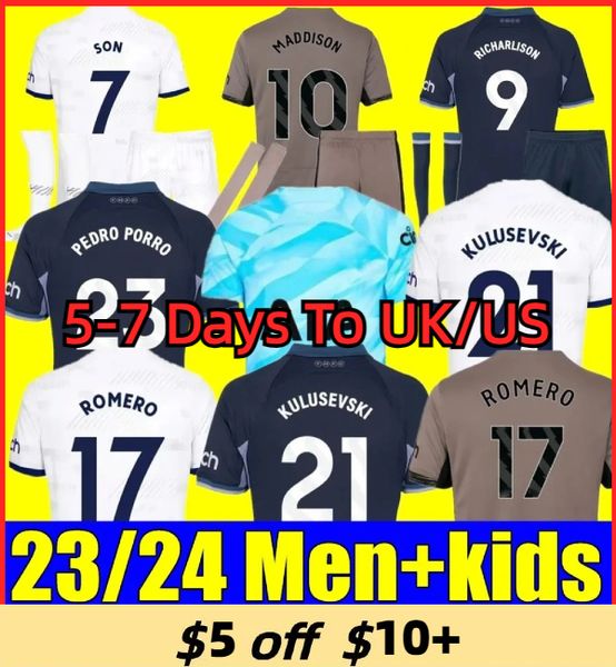 XXXL Men KIDS 23 24 SON Soccer Jerseys home away 3rd 2023 2024 jersey Football shirt ROMERO VAN DE VEN KULUSEVSKI BISSOUMA RICHARLISON PORRO Fans players MADDISON, 23 24 home player
XXXL Men KIDS 23 24 SON Soccer Jerseys home away 3rd 2023 2024 jersey Football shirt ROMERO VAN DE VEN KULUSEVSKI BISSOUMA RICHARLISON PORRO Fans players MADDISON, 23 24 home player