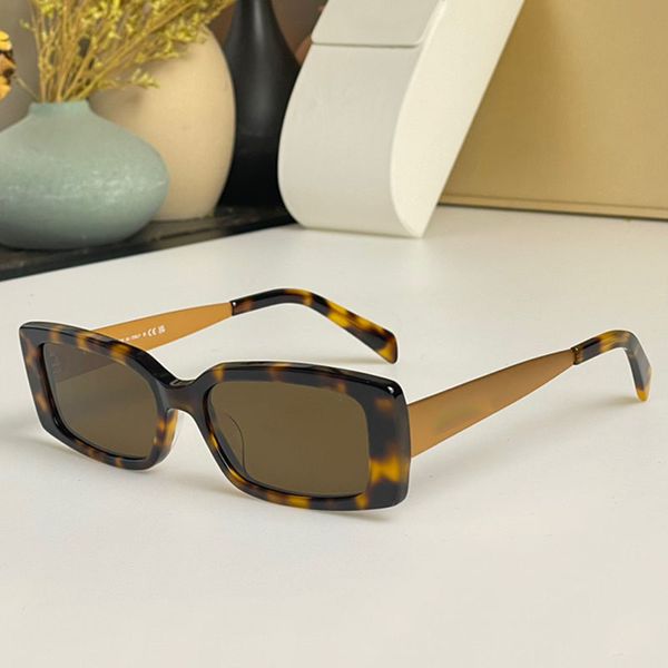 

High quality designer 1:1 sunglasses for beach parties, square acetate frame with letters SPR69 on the legs for hip-hop trendy men and women