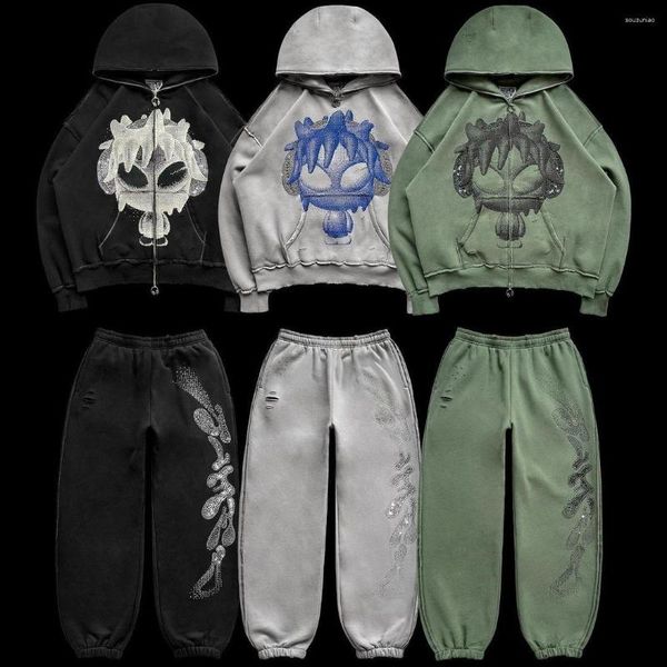 Men' Hoodies 2000s Gothic Y2K Rhinestone Graphic Jacket Zip-up Hoodie Korean Streetwear Grunge Hip Hop Long Sleeve Top Sweatshirt Outerwear, Grey pan
Men' Hoodies 2000s Gothic Y2K Rhinestone Graphic Jacket Zip-up Hoodie Korean Streetwear Grunge Hip Hop Long Sleeve Top Sweatshirt Outerwear, Grey pan