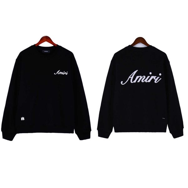 

Designer Amis Men' hoodie 2023 Autumn/Winter New Black Embroidered Round Neck Sweater Unisex Batch High quality cool handsome men fashion hoodie, White