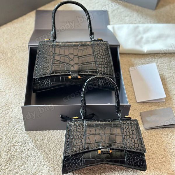 Image of High Quality Hourglass Luxury Designer Bag Handbags Crocodile Leather Crossbody Bags Purses Woman Handbag Half Moon Shoulder Bags Borse Dhgate bag