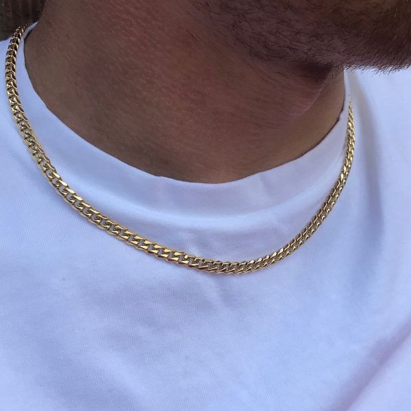 5mm Miami Cuban k Chain Men Gold Chains Stainless Steel Choker Mens Necklace Hip Hop Jewelry Gift
5mm Miami Cuban k Chain Men Gold Chains Stainless Steel Choker Mens Necklace Hip Hop Jewelry Gift