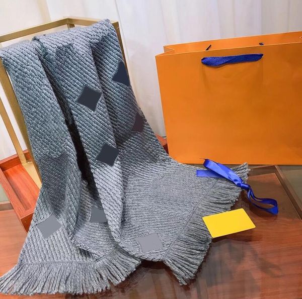 

Top Quality Wool Scarves Winter Luxury Cashmere Scarf Men Women Designer Classic Oversized Big Letter Pattern Pashmina Shawl Neckerchiefs New Gift Long Wraps