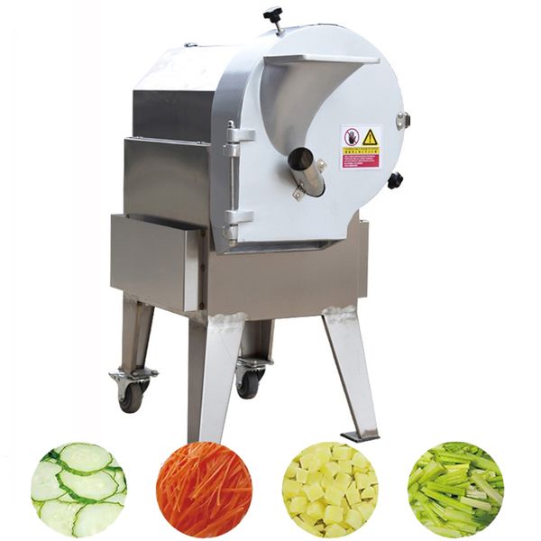 Image of Commercial Vegetable Cutting Machine Electric Slicer Carrot Shredder Onion Cutter Machine Stainless Steel Dicing Machine