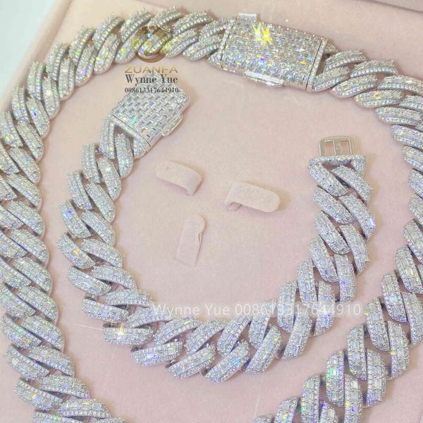 necklace moissanite chain New 20mm Thick Heavy Baguette Gra Certificate Pass Diamond Tester Vvs Moissanite Cuban Chain
necklace moissanite chain New 20mm Thick Heavy Baguette Gra Certificate Pass Diamond Tester Vvs Moissanite Cuban Chain