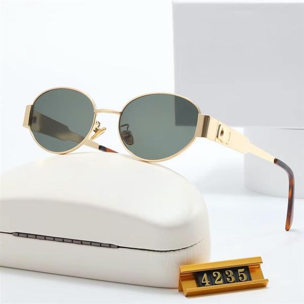 Image of Luxury designer sunglasses for women&#039;s men glasses same Sunglasses as Lisa Triomphe beach street po small sunnies metal fu325b