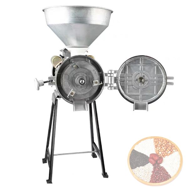Electric Mills Grain Cereals Grinder Grinding Machine For Dry Wet Grain Soybean Corn Spice Herb Coffee Bean Wheat Rice