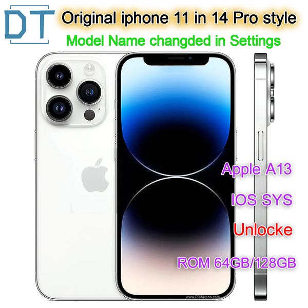 

A+excellent Condition,100% Apple Original 11 in Iphone 14 13 Pro Style Phone Unlocked with 13pro Box 4G RAM 64GB/128GB ROM Smartphone