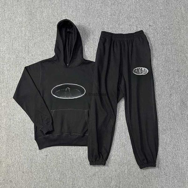 

Letter Ship Hip Hop Loose Hooded Sweater Trendy Men's and Women's Casual Pants, Black sweater