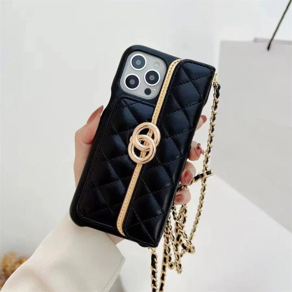 Image of Designer Womens Cross-body Phone Cases For Iphone 13 13pro 11 Promax Luxury Designers Chain Womens Phonecases Letters hlsky-3 CXG92115