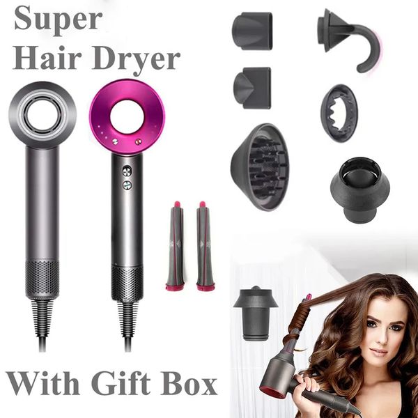 Image of Hair Dryers 5 In 1 Hair Dryer Brush Powerful Hair Blow Dryer Air Brush Multi-Styler Automatic Hair Curlers Air Styling Curling Iron