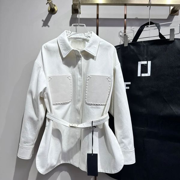 Women' Jackets Medium Long Wool Trench Coats For Women Belt On Waist Slim Ladies Feminina Black White Jacket
Women' Jackets Medium Long Wool Trench Coats For Women Belt On Waist Slim Ladies Feminina Black White Jacket