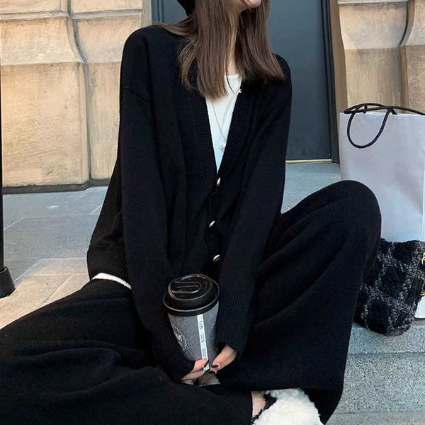 Fashion men's wear Fake Two Piece Knitted Set Women's Autumn and Winter Lazy Style 2023 New Solid Color Versatile Casual Pants, Grey coat pants
Fashion men's wear Fake Two Piece Knitted Set Women's Autumn and Winter Lazy Style 2023 New Solid Color Versatile Casual Pants, Grey coat pants