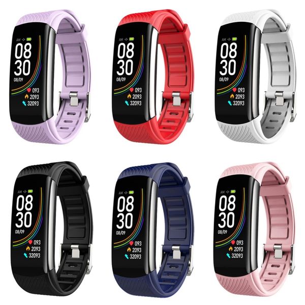 Image of 6 colors Smartwatch Fitness Tracker Sport Bracelet Heart Rate Blood Pressure Smart Monitor Health Wristband Thermometer Temperature Smart Watch