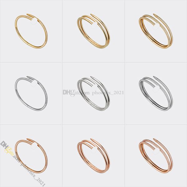 

Nail Bracelet Jewelry Designer for Women Diamond-Pave Designer Bracelet Titanium Steel Gold-Plated Never Fading Non-Allergic,Gold,Silver,Rose Gold; Store/21621802