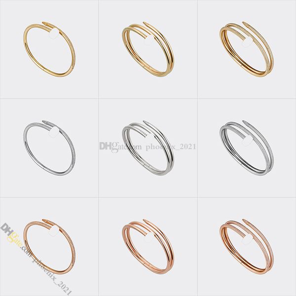 

Nail Bracelet Jewelry Designer for Women Diamond-Pave Designer Bracelet Titanium Steel Gold-Plated Never Fading Non-Allergic,Gold,Silver,Rose Gold; Store/21621802