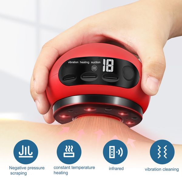 Image of Electric Cupping&Scraping vibration Massager 3 in 1 Therapy Set,18 Levels of Suction and Temperatures Suitable for Neck/Shoulder/Back/Leg