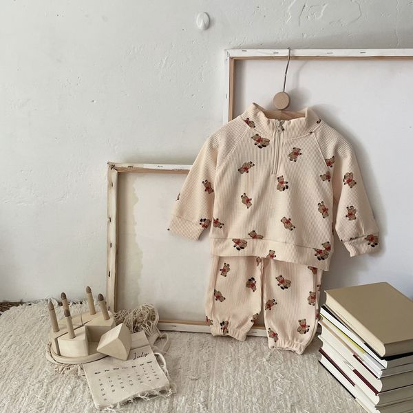 Clothing Sets 2pcs Infant Baby Waffle Cartoon Toddler Boys Girls Long Sleeve Sweatshirt Pants Suit Clothes Set Spring 230923, Beige
Clothing Sets 2pcs Infant Baby Waffle Cartoon Toddler Boys Girls Long Sleeve Sweatshirt Pants Suit Clothes Set Spring 230923, Beige