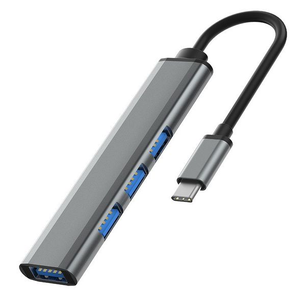Image of USBC to USB Hub 4 Ports for USB 3.0 Hub with a Type C to USB Adapter