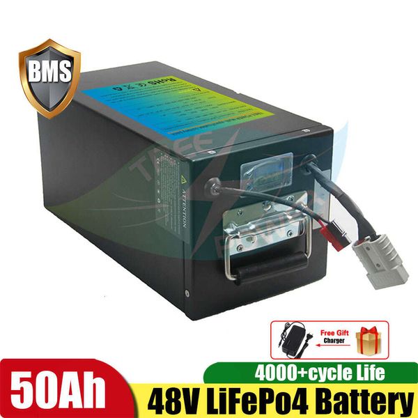 Image of 48V 60Ah 50Ah 40Ah 30Ah 20Ah 25Ah LiFepo4 Lithium Battery With 50A BMS for Ebike Scooter Motorcycle Rickshaw+5A Charger