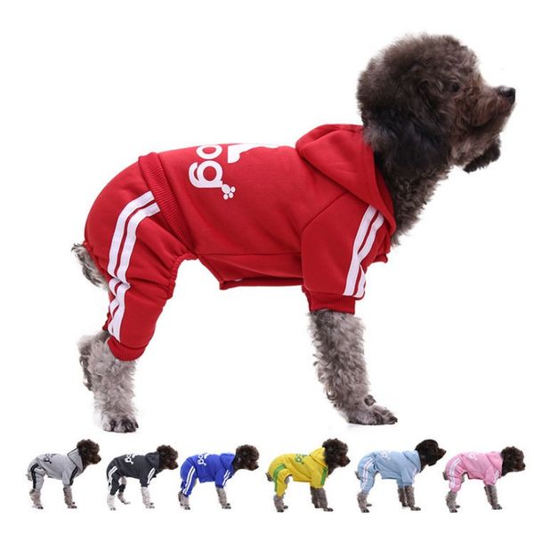 

Dog Hoodies, Dog Clothes Pullover 4 Legs Dog Jumpsuit Sweatshirt Doggie Winter Coat Cotton Puppy Hoodied for Small Medium Large Dogs Cats, Black