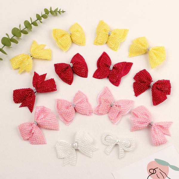 White Pearl Hair Bows With Hair Clips For Girls Kids Boutique Layers Bling Rhinestone Center Bows Hairpins Hair Accessories, Pink
White Pearl Hair Bows With Hair Clips For Girls Kids Boutique Layers Bling Rhinestone Center Bows Hairpins Hair Accessories, Pink