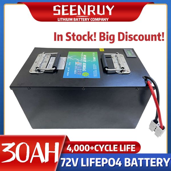 Image of Lithium 72V 30Ah Lifepo4 Battery Pack Deep Cycle With BMS 24S for 5000W 3000W Bike Scooter Tricycle Motorcycle +5A Charger