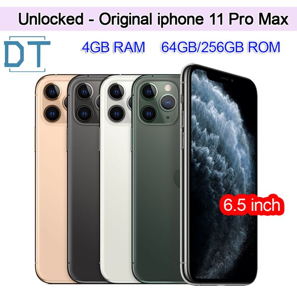 

100% Original Apple Iphone 11 Pro Max 6.5" Used Genuine Super Retina XDR OLED Face ID A13 Bion ROM 64GB 256GB 4G Unlocked Mobilephone,a+excellent Condition