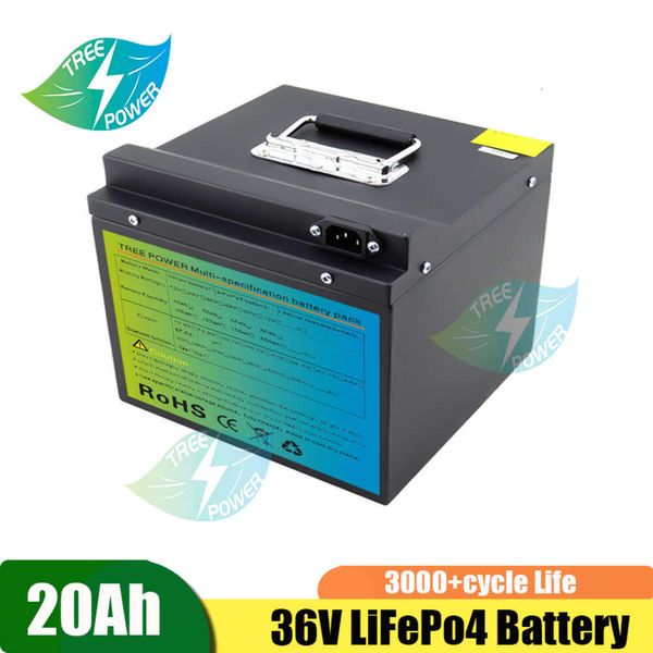 Image of 36V 20Ah Rechargeable Lithium Ion Lifepo4 Electric Scooter Battery Pack with BMS with charger