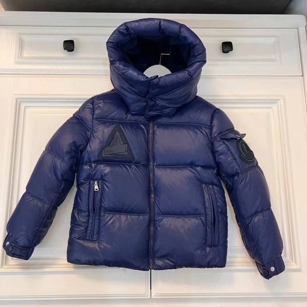 

kid coat kids hoodies baby clothes girl boy hooded child down jacket 100% goose down filling top luxury brand fasion outwear warm winter, Dark blue