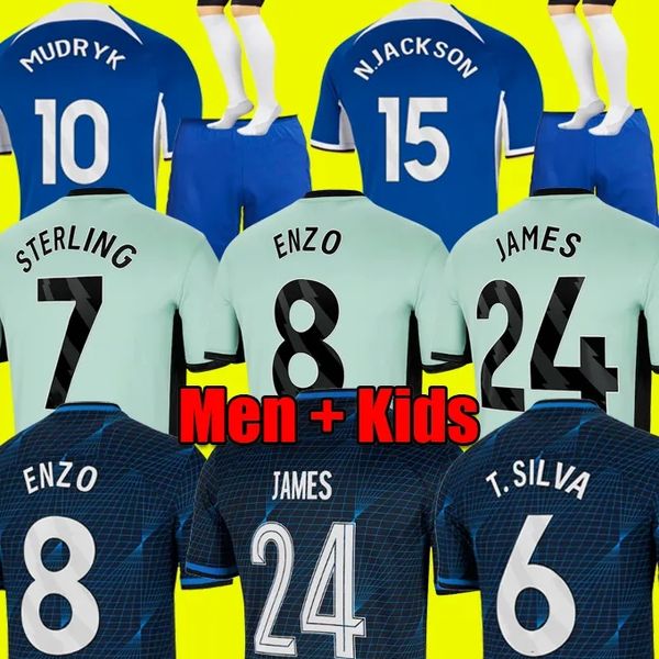 

3XL 4XL 2023 2024 Nkunku Jackson CFC soccer jerseys Disasi 22 23 24 Enzo Fernandez Mudryk JAMES STERLING Cucurella Chukwuemeka football shirt men kids Ugochukwu, 23 24 men 3rd+patch