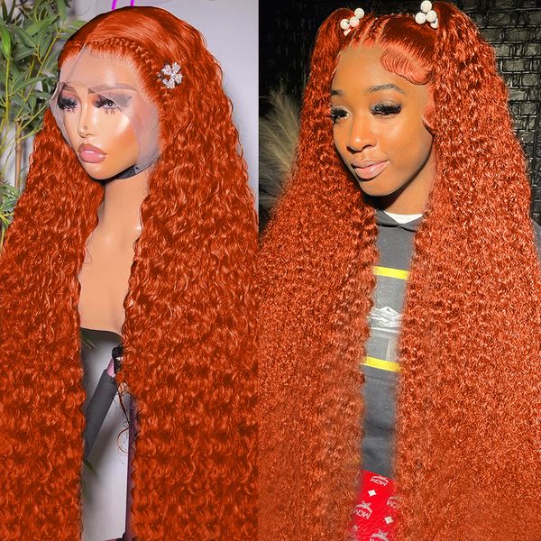 40inch Ginger Curly Lace Front Wig 250 Density Kinky Curly Human Hair Wig 13x4 Colored Brazilian Deep Wave Lace Frontal Wigs for Women, White
40inch Ginger Curly Lace Front Wig 250 Density Kinky Curly Human Hair Wig 13x4 Colored Brazilian Deep Wave Lace Frontal Wigs for Women, White
